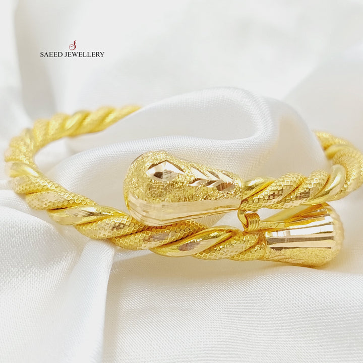 Twisted Bracelet  Made Of 21K Yellow Gold by Saeed Jewelry-28855