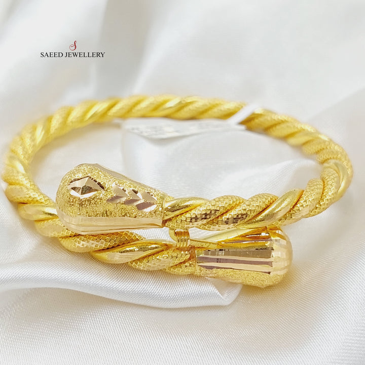 Twisted Bracelet  Made Of 21K Yellow Gold by Saeed Jewelry-28855