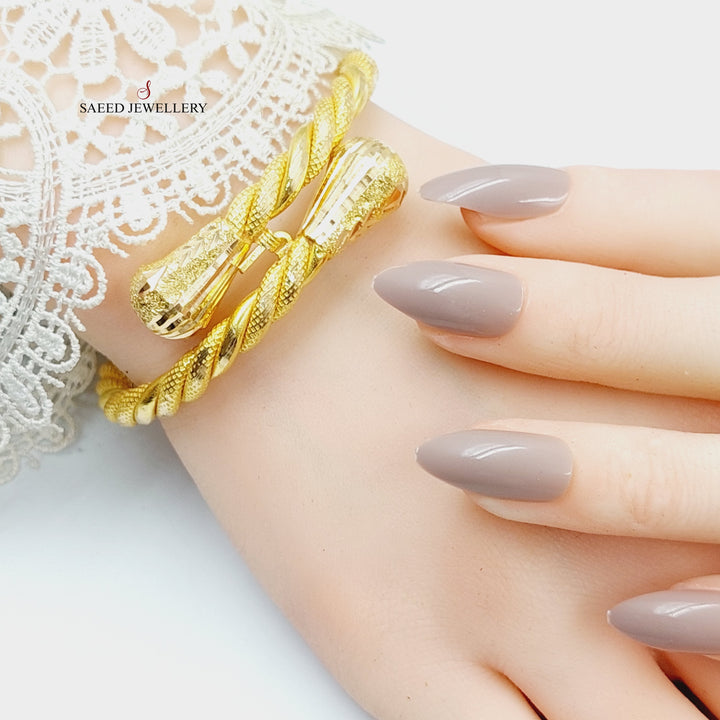 Twisted Bracelet  Made Of 21K Yellow Gold by Saeed Jewelry-28855