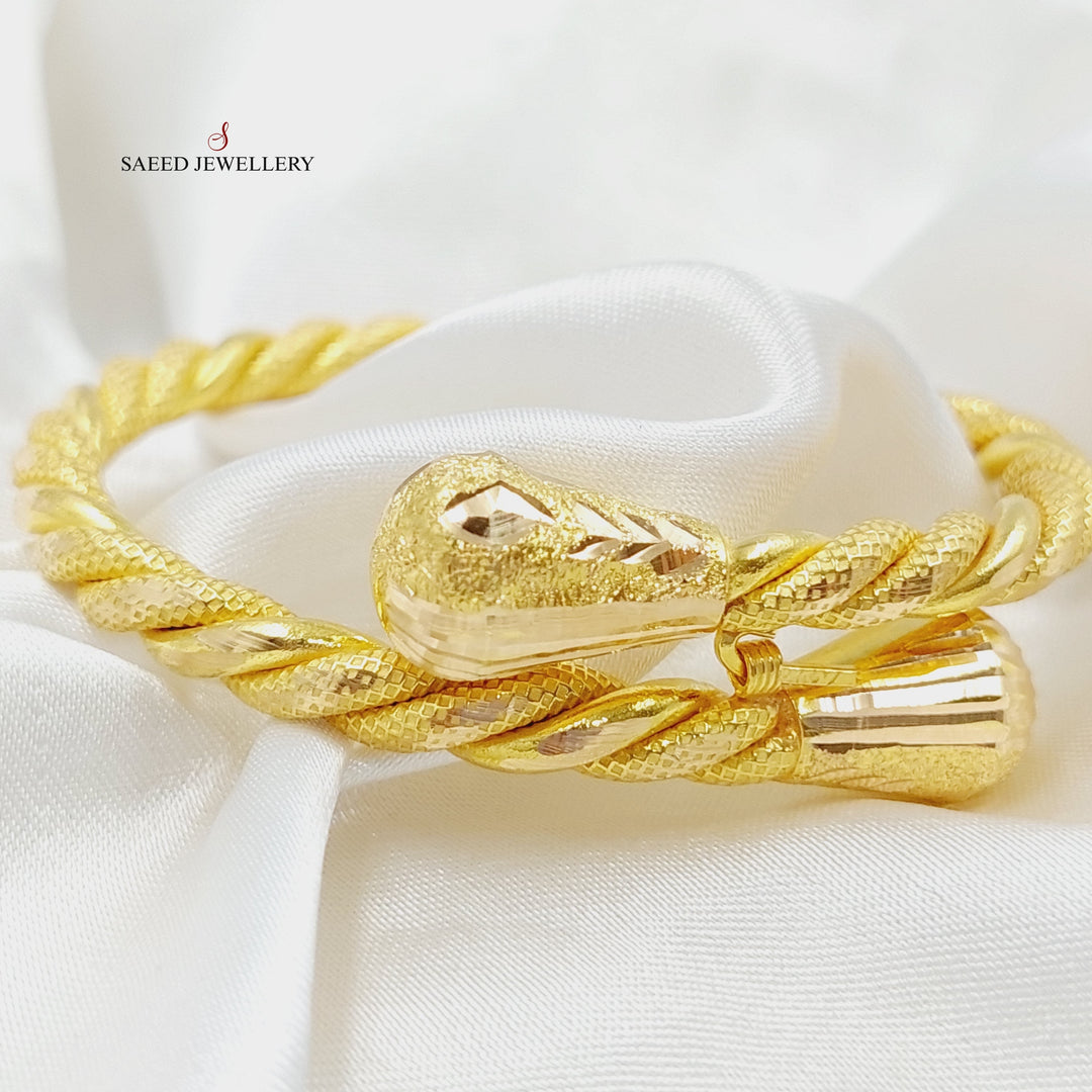 Twisted Bracelet  Made Of 21K Yellow Gold by Saeed Jewelry-28856