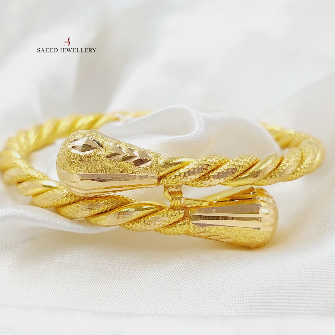 Twisted Bracelet  Made Of 21K Yellow Gold by Saeed Jewelry-28856