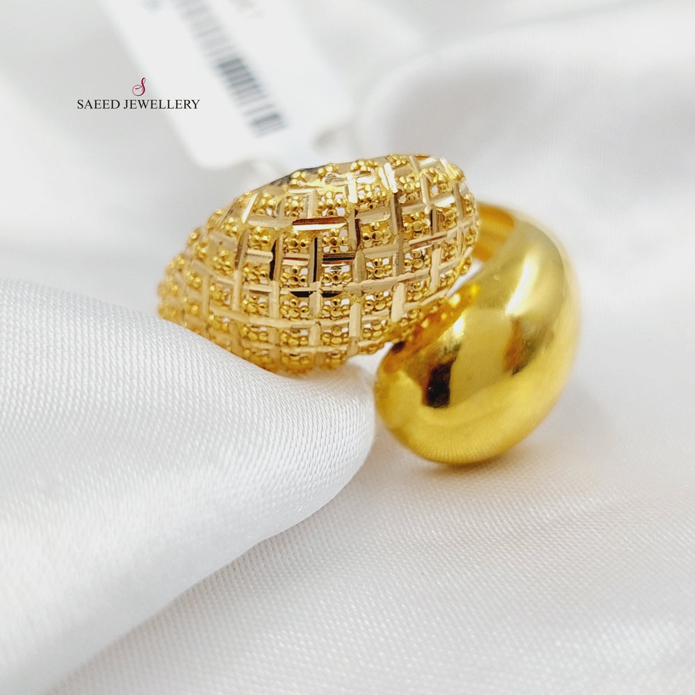 Twisted Ring  Made Of 21K Yellow Gold by Saeed Jewelry-29947