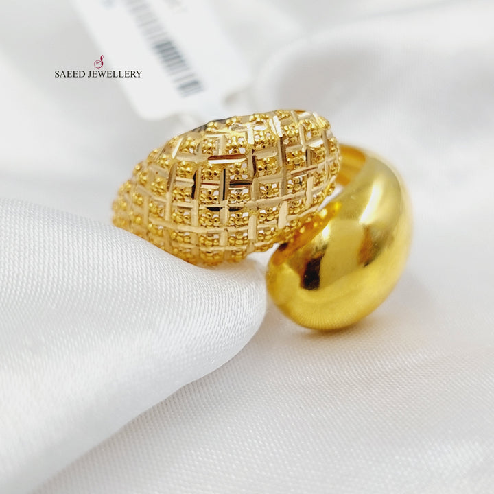 Twisted Ring  Made Of 21K Yellow Gold by Saeed Jewelry-29947