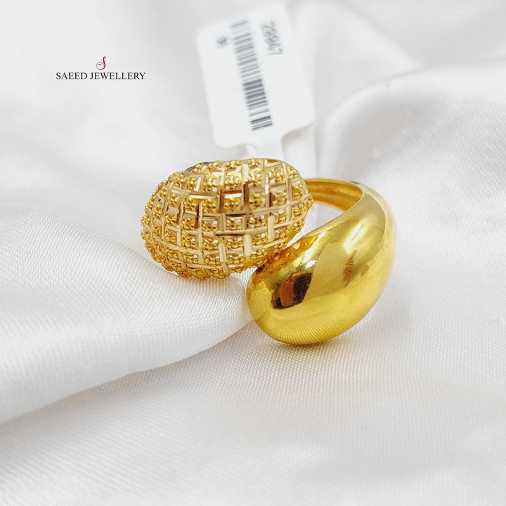 Twisted Ring  Made Of 21K Yellow Gold by Saeed Jewelry-29947