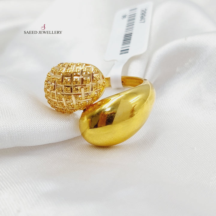Twisted Ring  Made Of 21K Yellow Gold by Saeed Jewelry-29947