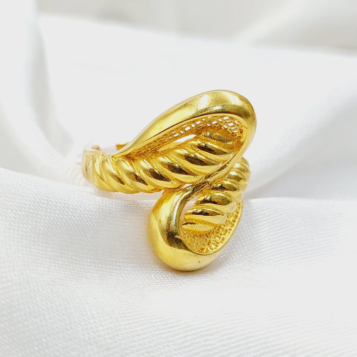 Twisted Ring  Made of 21K Yellow Gold by Saeed Jewelry-30826