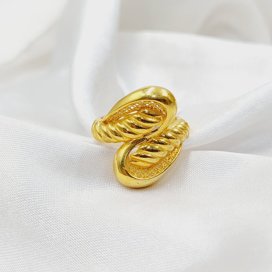 Twisted Ring  Made of 21K Yellow Gold by Saeed Jewelry-30826