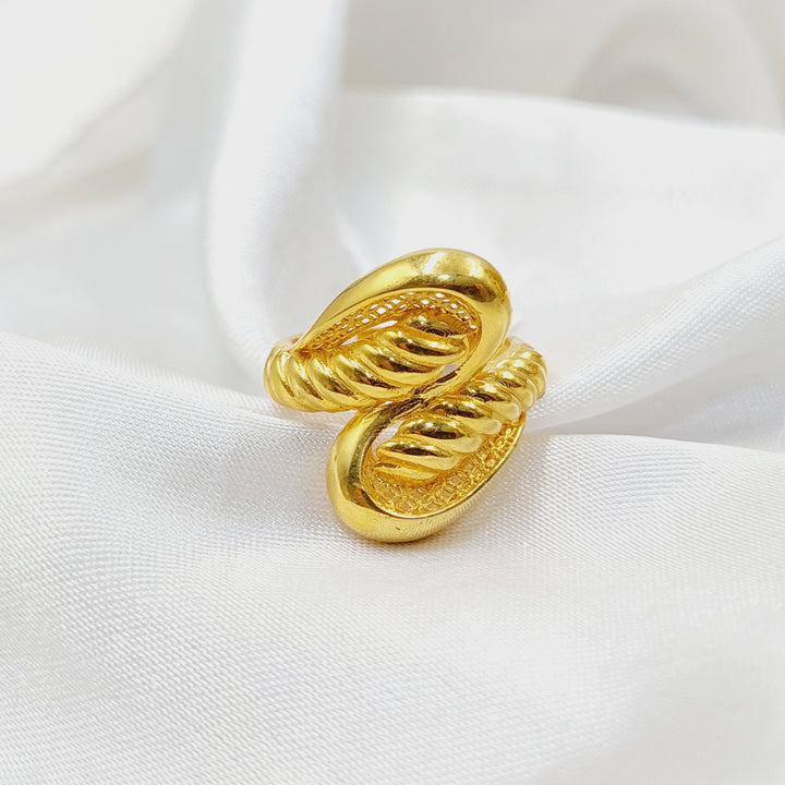 Twisted Ring  Made of 21K Yellow Gold by Saeed Jewelry-30826