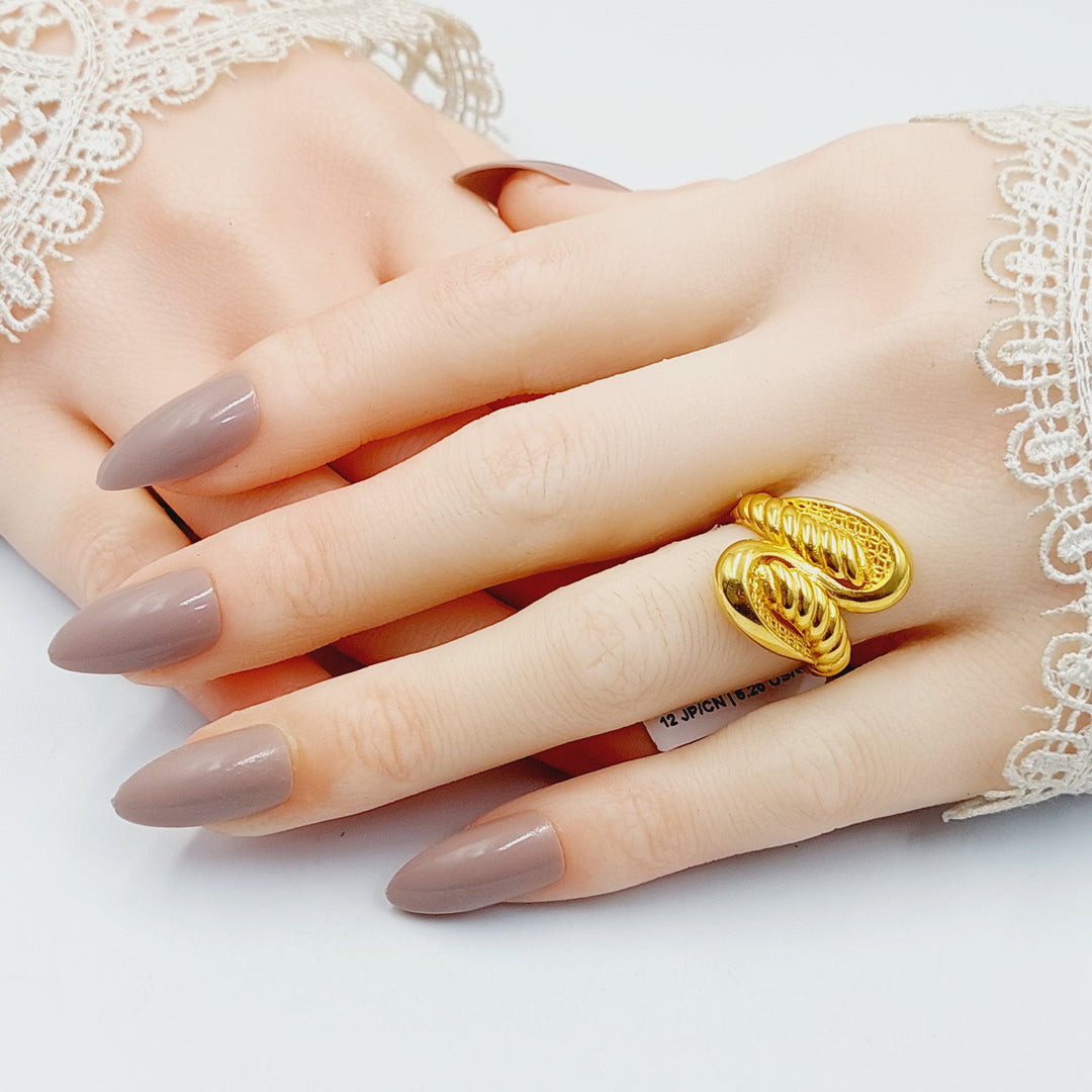 Twisted Ring  Made of 21K Yellow Gold by Saeed Jewelry-30826