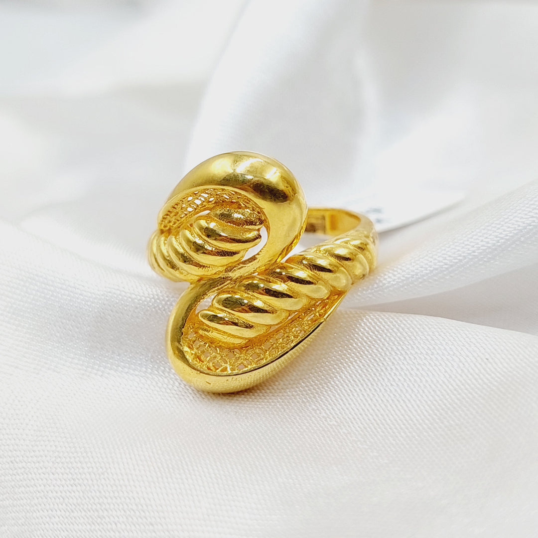 Twisted Ring  Made of 21K Yellow Gold by Saeed Jewelry-30826
