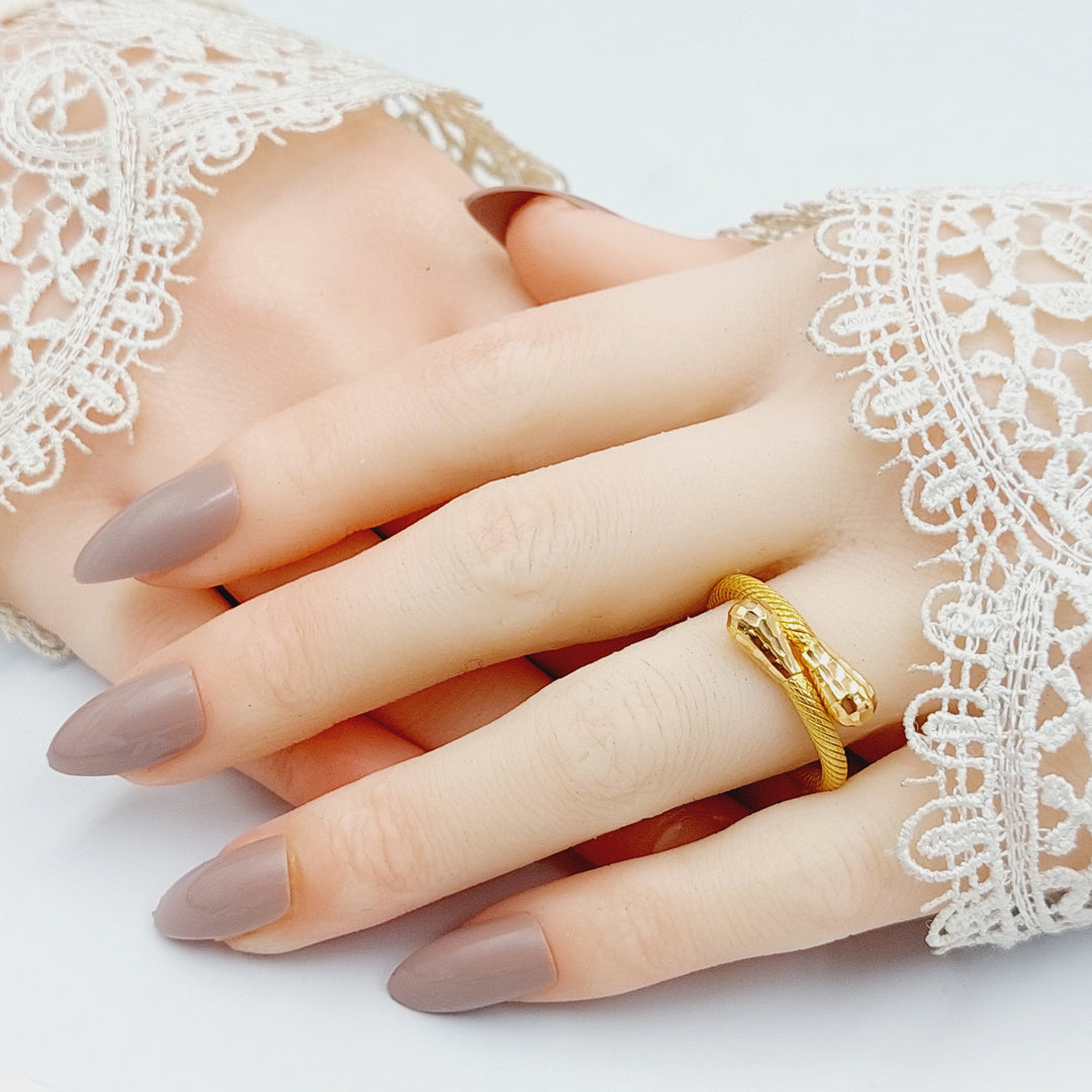 Twisted pears Ring  Made Of 21K Yellow Gold by Saeed Jewelry-29540
