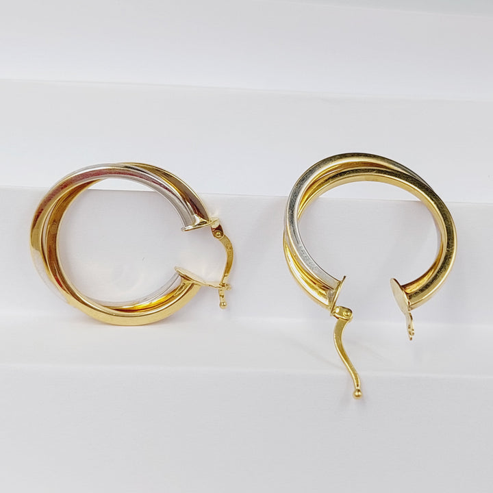 Two Ranges Hoop Earrings  Made Of 18K Colored Gold by Saeed Jewelry-28749