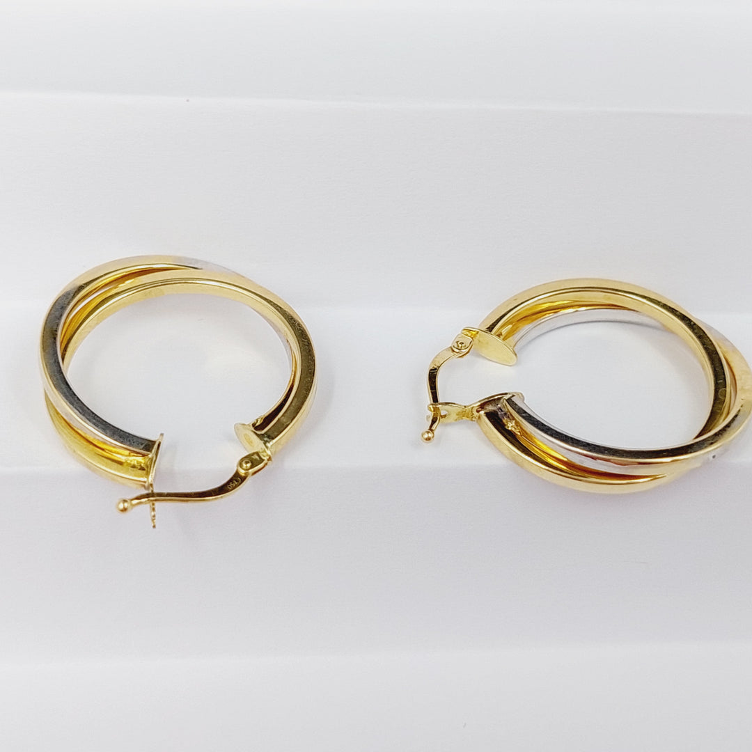Two Ranges Hoop Earrings  Made Of 18K Colored Gold by Saeed Jewelry-28749