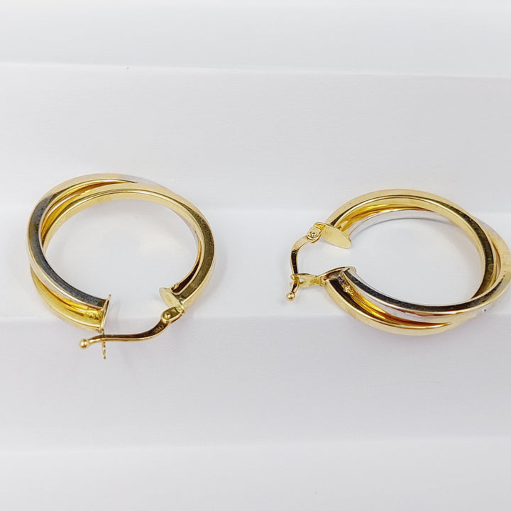 Two Ranges Hoop Earrings  Made Of 18K Colored Gold by Saeed Jewelry-28749