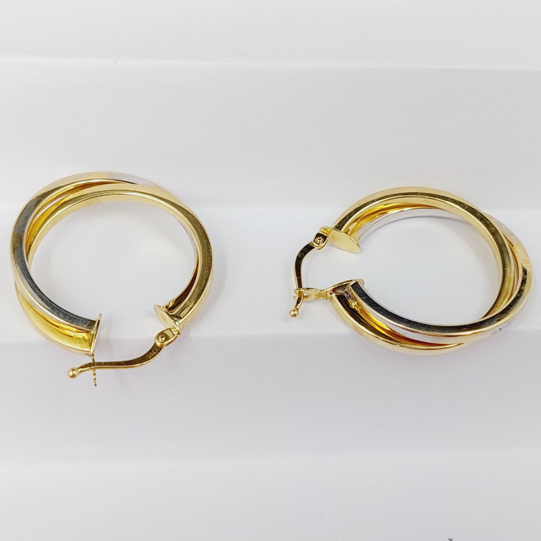 Two Ranges Hoop Earrings  Made Of 18K Colored Gold by Saeed Jewelry-28749