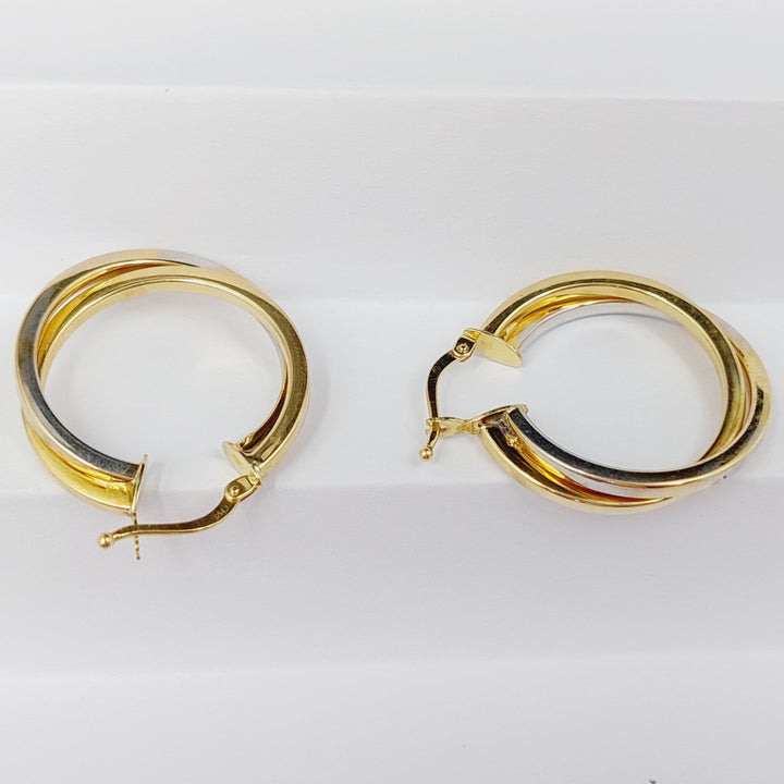 Two Ranges Hoop Earrings  Made Of 18K Colored Gold by Saeed Jewelry-28749