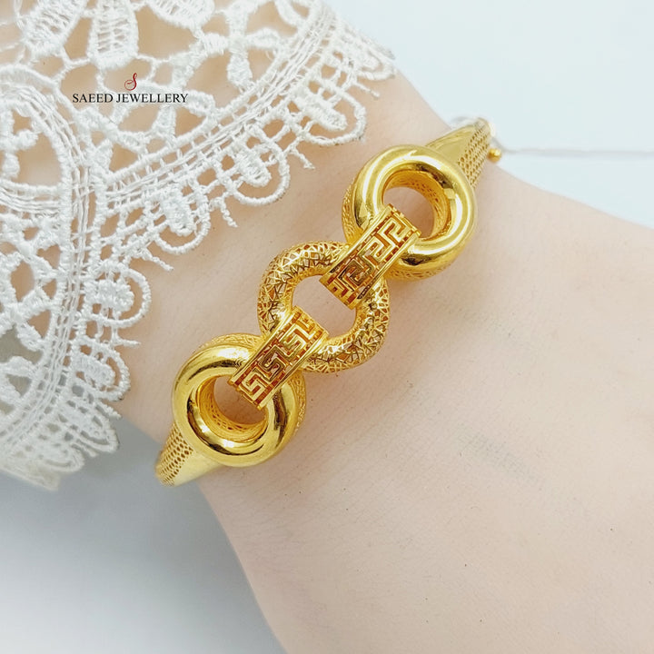 Virna Bangle Bracelet Made Of 21K Yellow Gold by Saeed Jewelry-28896