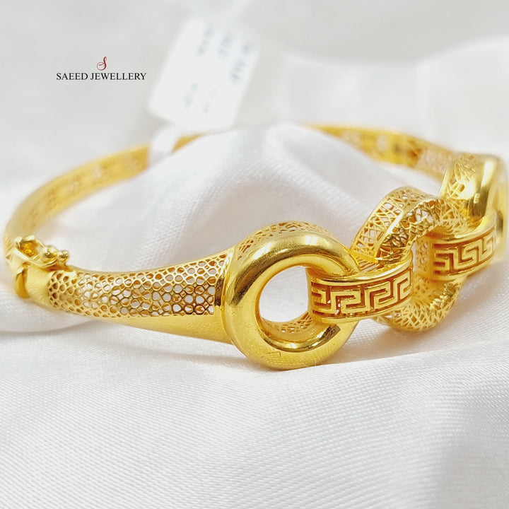 Virna Bangle Bracelet Made Of 21K Yellow Gold by Saeed Jewelry-28896