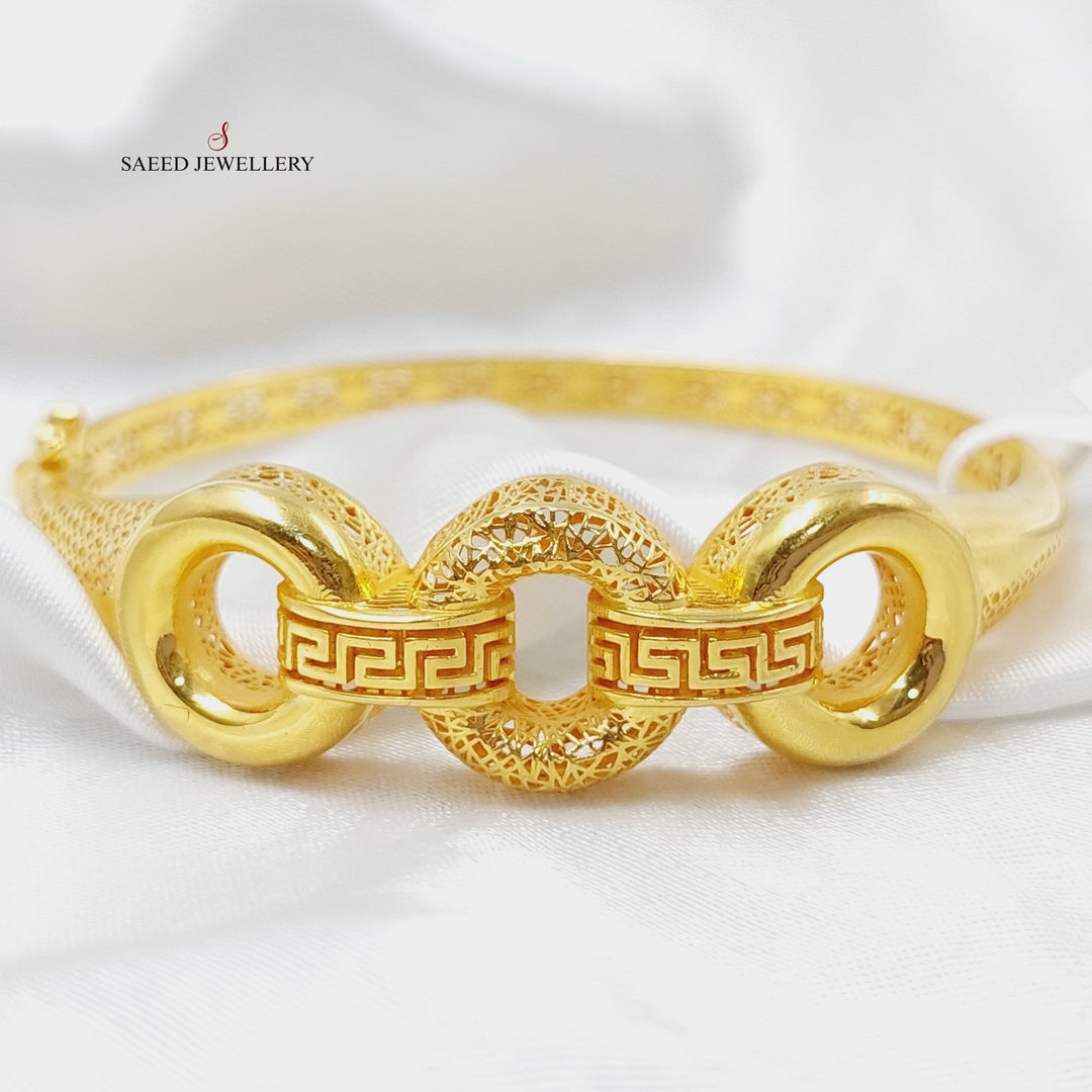 Virna Bangle Bracelet Made Of 21K Yellow Gold by Saeed Jewelry-28896
