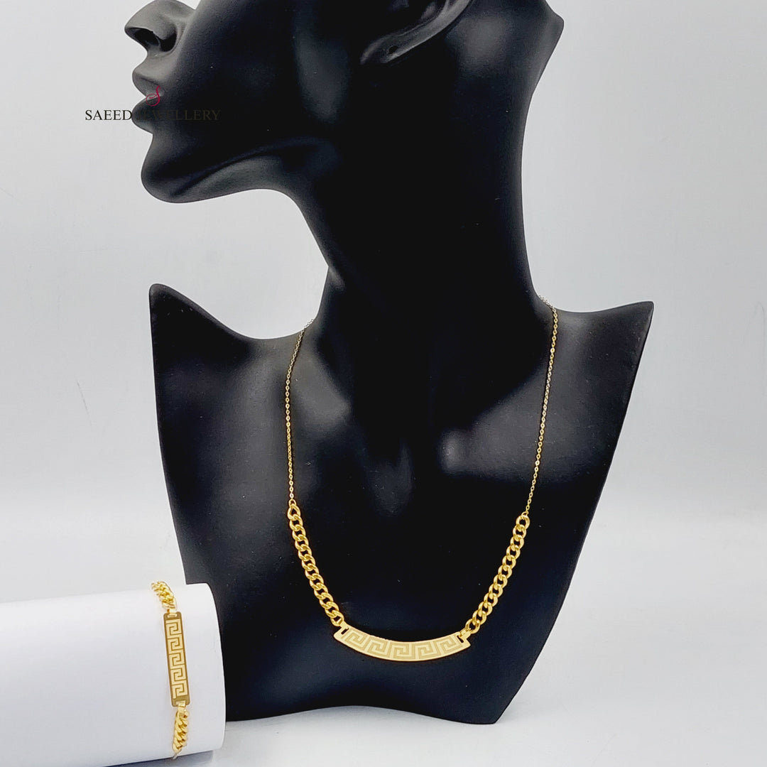   Virna Set  Made Of 18K Yellow Gold  <br>Bracelet Length: <strong> 19cm </strong> by Saeed Jewelry-29887