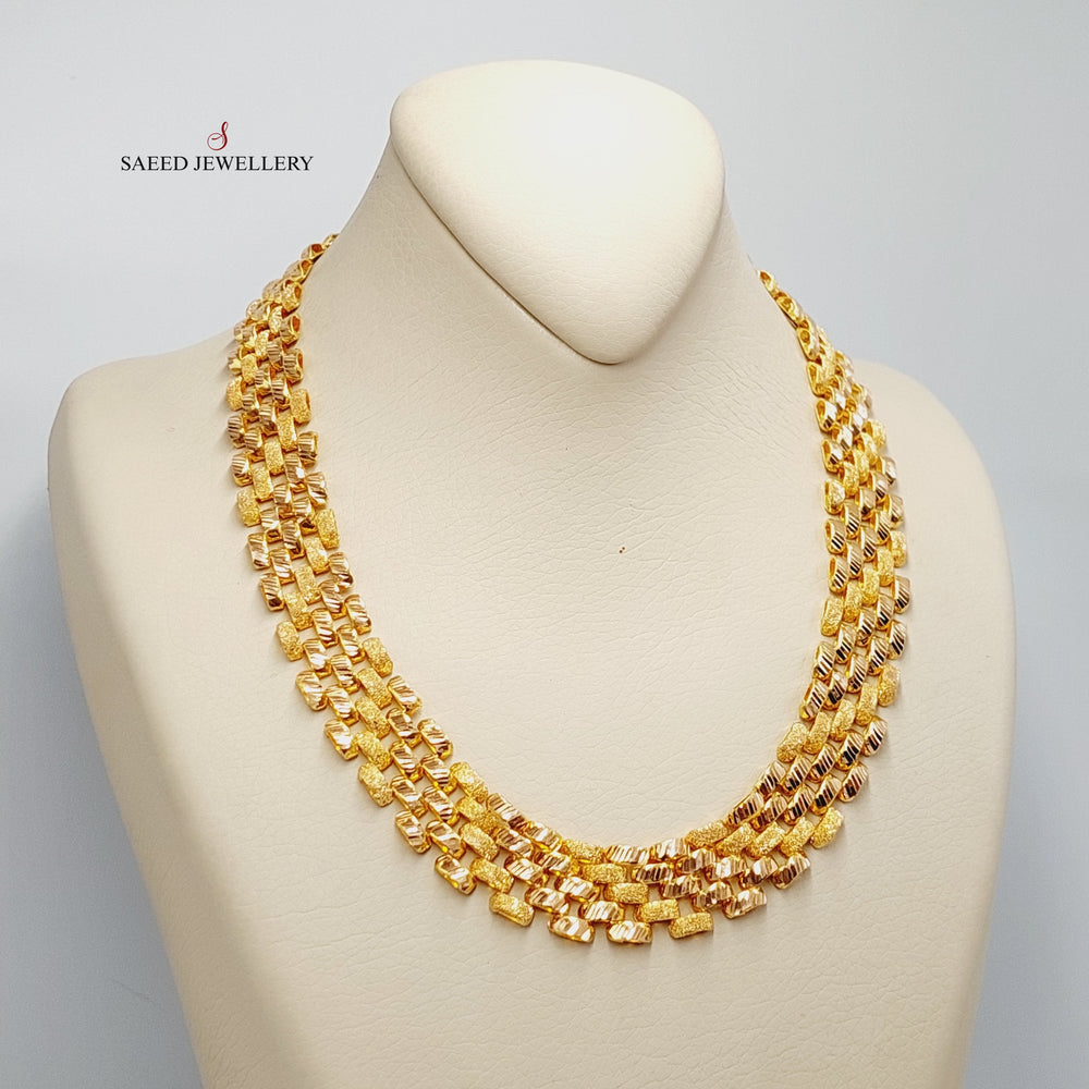 Waves Necklace  Made Of 21K Yellow Gold by Saeed Jewelry-29261