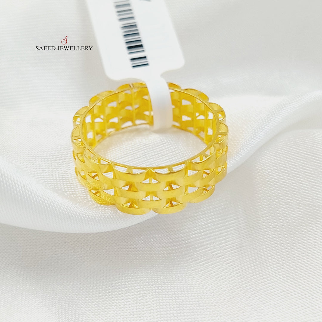 Waves Wedding Ring Made Of 21K Yellow Gold by Saeed Jewelry-28126