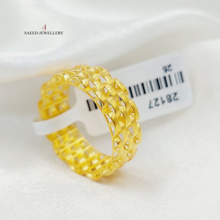 Waves Wedding Ring Made Of 21K Yellow Gold by Saeed Jewelry-28126