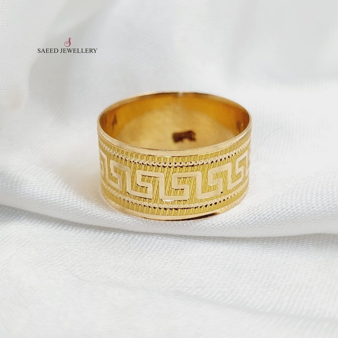 Wide Virna Wedding Ring  Made Of 21K Yellow Gold by Saeed Jewelry-29566