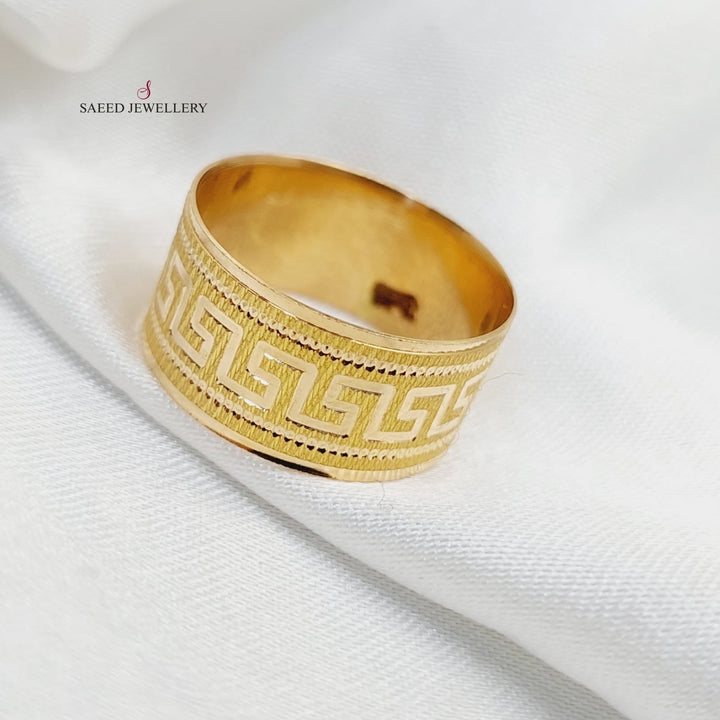 Wide Virna Wedding Ring  Made Of 21K Yellow Gold by Saeed Jewelry-29566