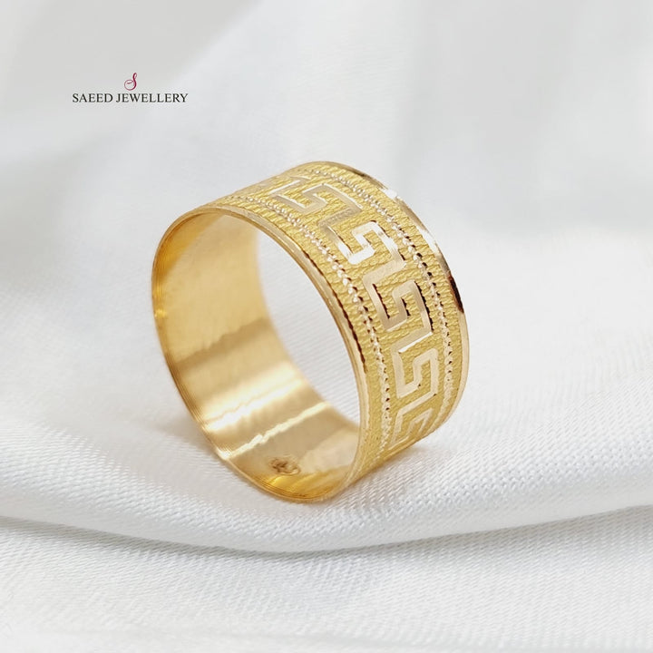 Wide Virna Wedding Ring  Made Of 21K Yellow Gold by Saeed Jewelry-29566