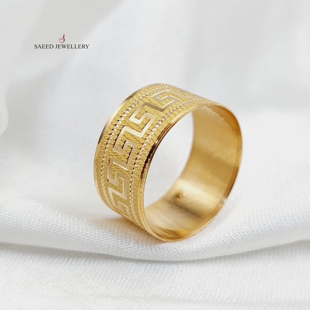 Wide Virna Wedding Ring  Made Of 21K Yellow Gold by Saeed Jewelry-29566
