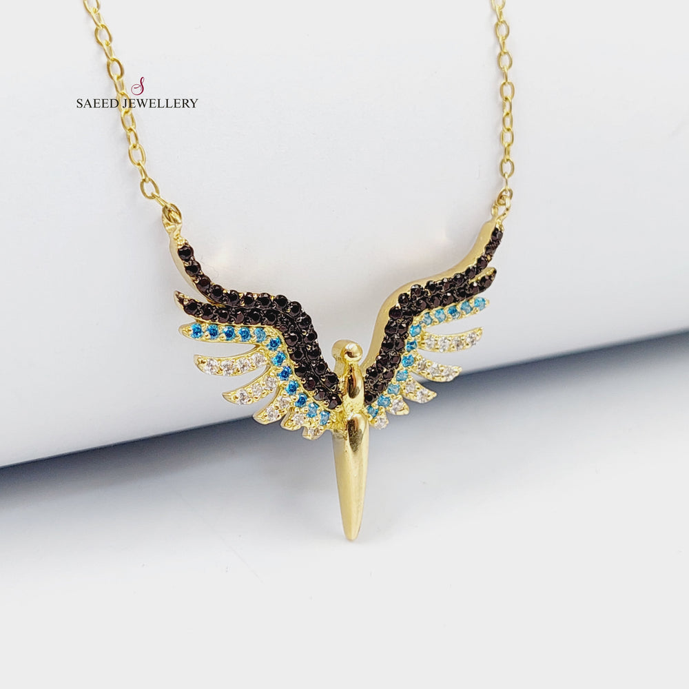 Wings Necklace  Made Of 18K Yellow Gold by Saeed Jewelry-30127