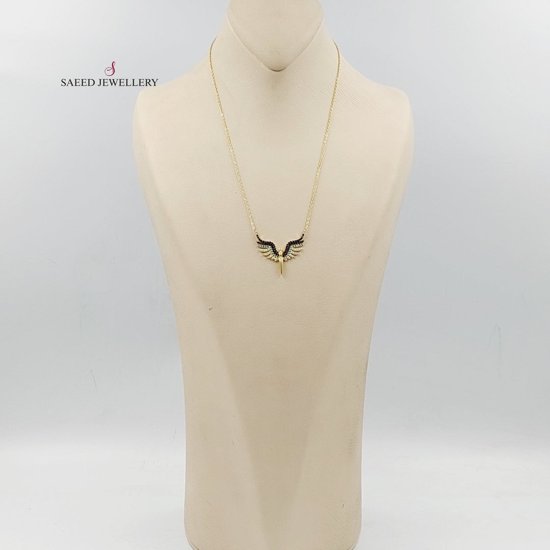Wings Necklace  Made Of 18K Yellow Gold by Saeed Jewelry-30127