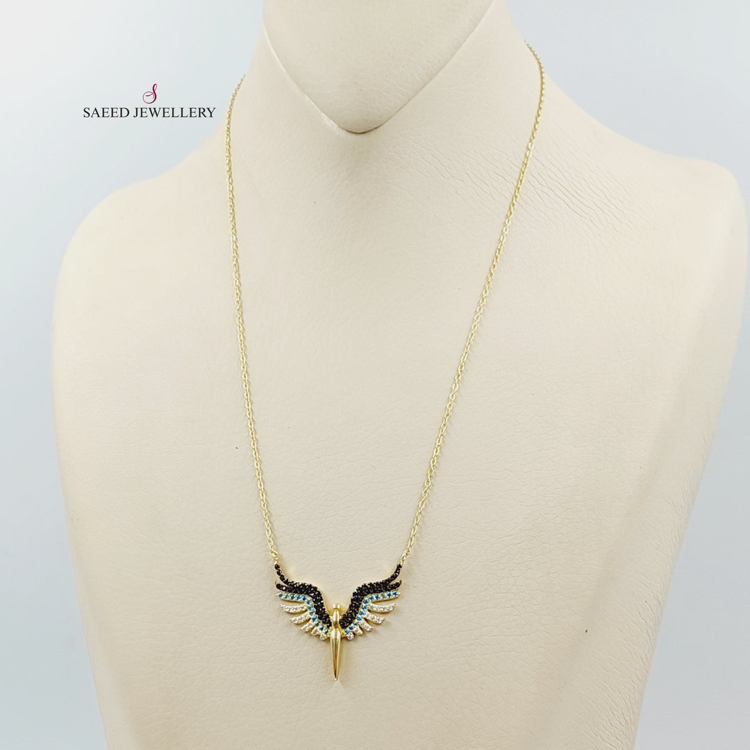 Wings Necklace  Made Of 18K Yellow Gold by Saeed Jewelry-30127