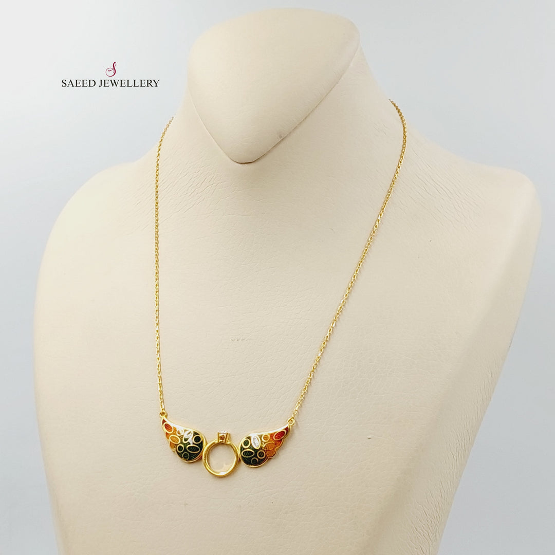 Wings Necklace  Made Of 21K Yellow Gold by Saeed Jewelry-29773