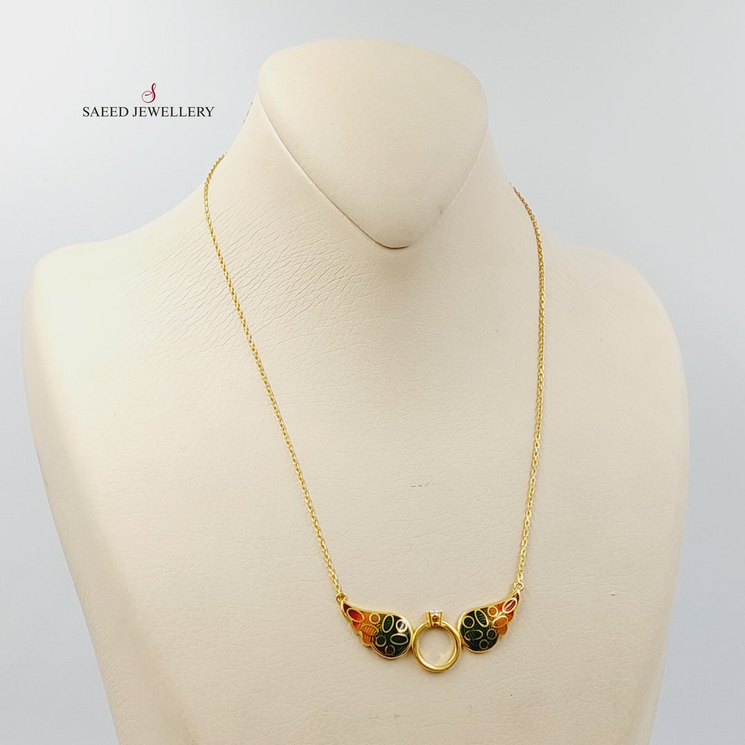 Wings Necklace  Made Of 21K Yellow Gold by Saeed Jewelry-29773