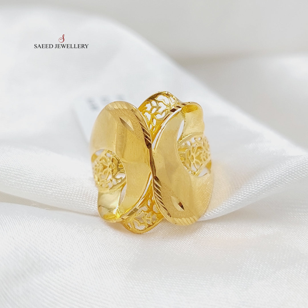 Wings Ring Made Of 21K Yellow Gold by Saeed Jewelry-27601