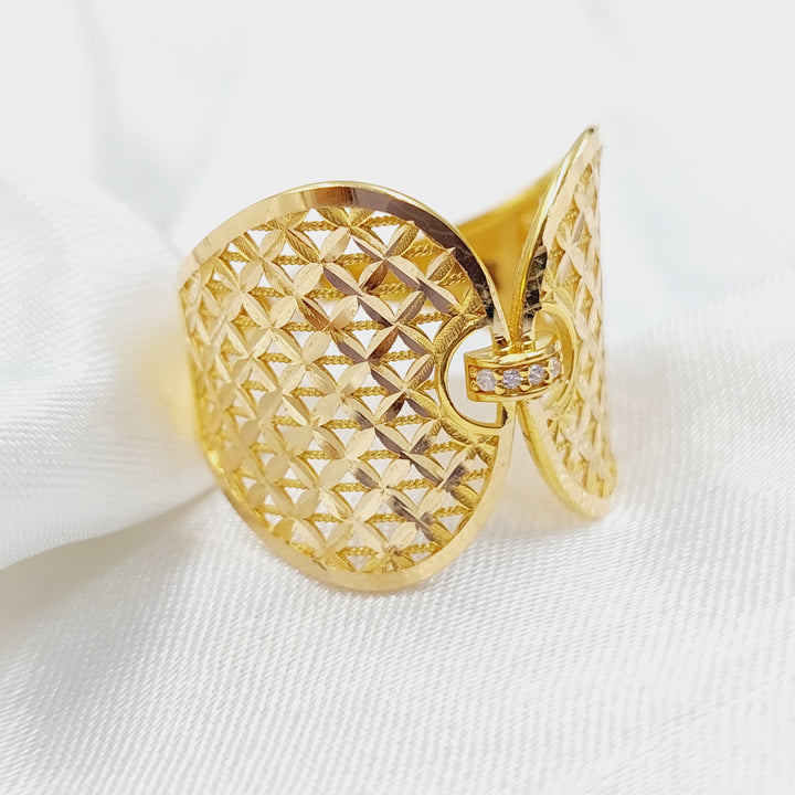 Wings Ring Made Of 21K Yellow Gold by Saeed Jewelry-28358