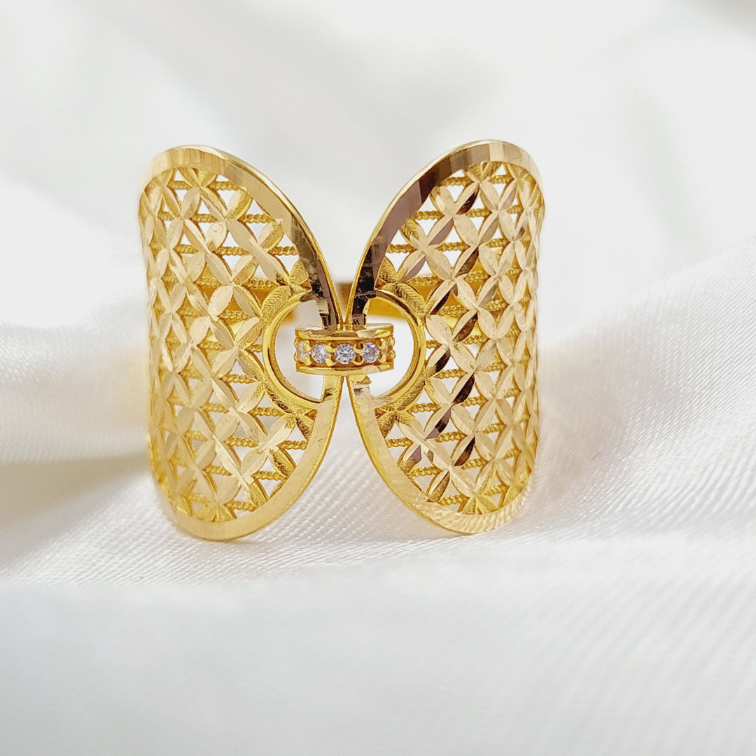 Wings Ring Made Of 21K Yellow Gold by Saeed Jewelry-28358