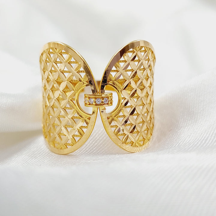 Wings Ring Made Of 21K Yellow Gold by Saeed Jewelry-28358