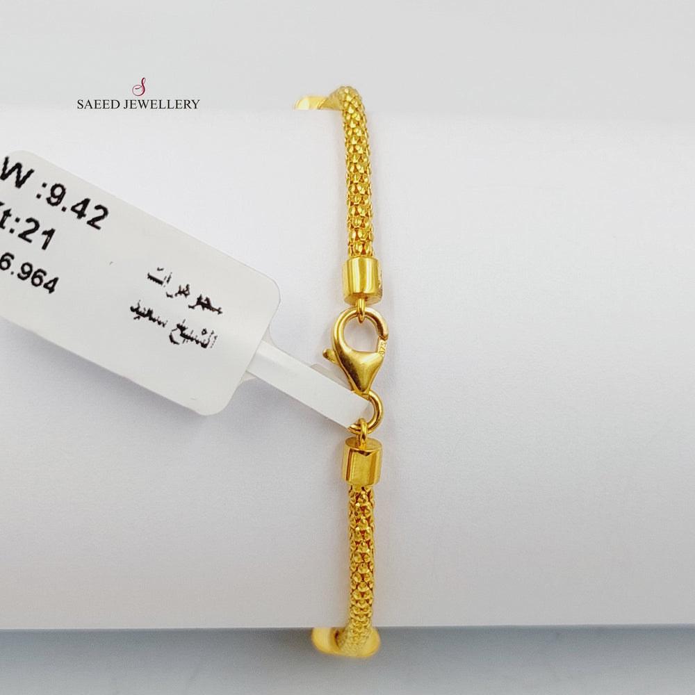 Zircon Studded Jessica Bracelet  Made Of 21K Yellow Gold by Saeed Jewelry-29932