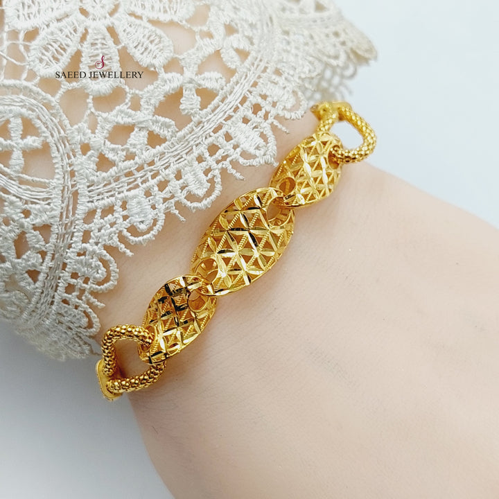 Zircon Studded Jessica Bracelet  Made Of 21K Yellow Gold by Saeed Jewelry-29932