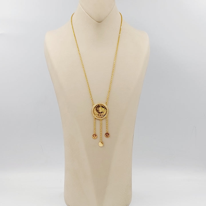 Zircon Studded Rashadi Necklace  Made Of 21K Yellow Gold by Saeed Jewelry-30228