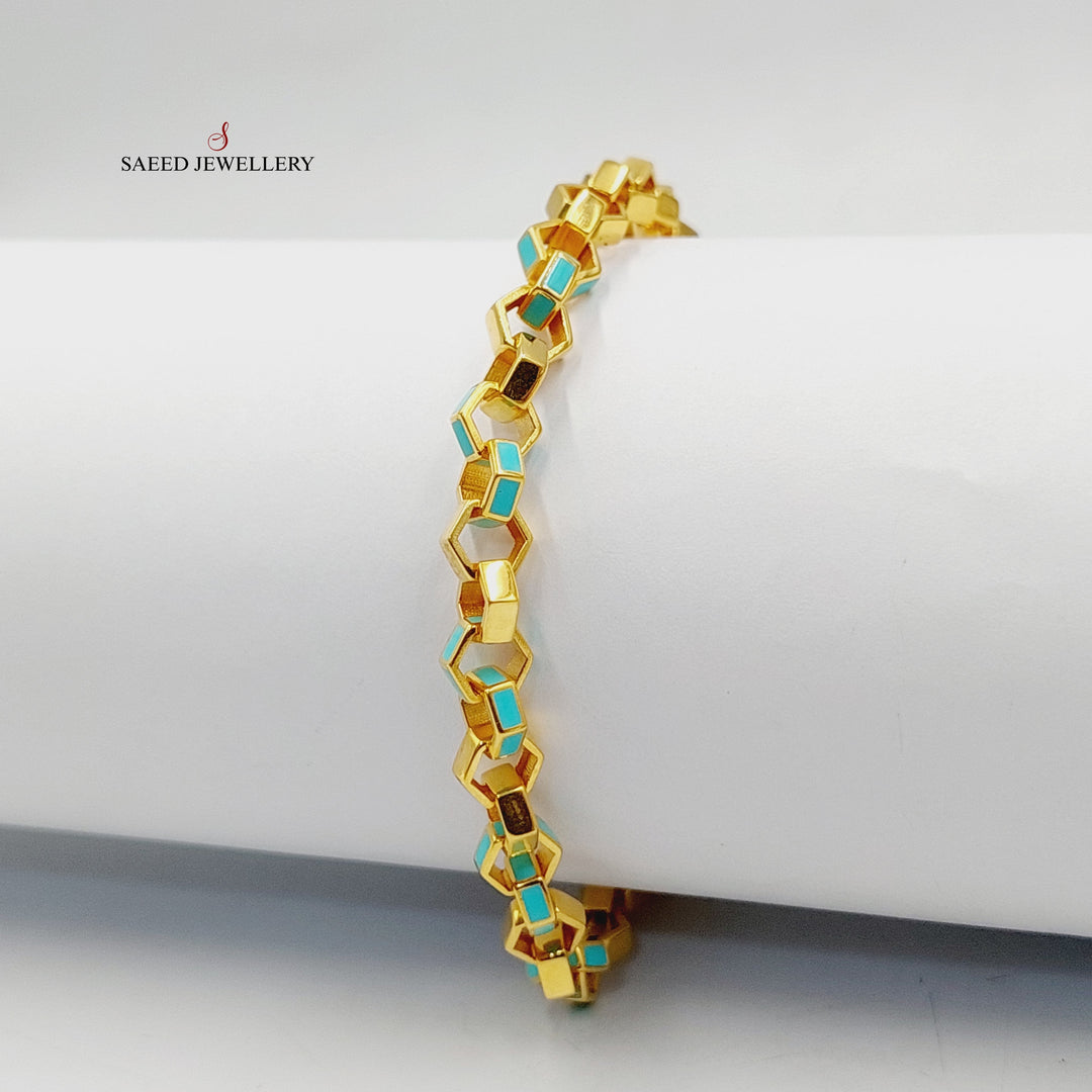 21K اسوارة معين مينا-مجوهرات الشيخ سعيد-Saeed Jewelry 