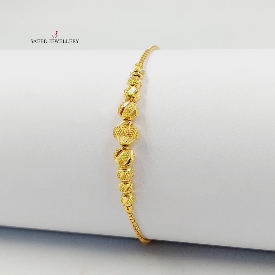 21K اسوارة طابات اكسترا-مجوهرات الشيخ سعيد-Saeed Jewelry 