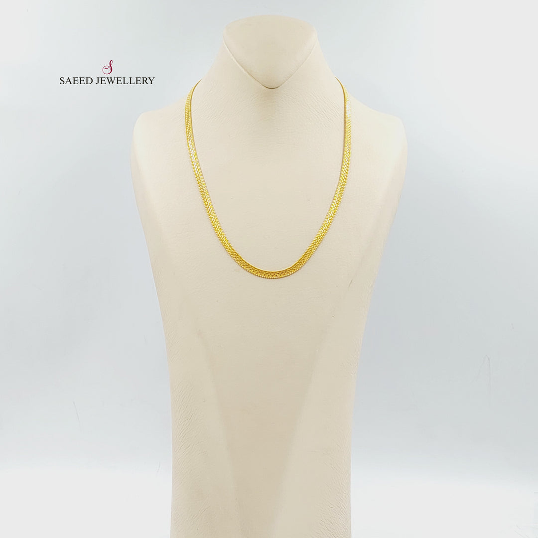 21K سنسال مبسط 5mm-مجوهرات الشيخ سعيد-Saeed Jewelry 