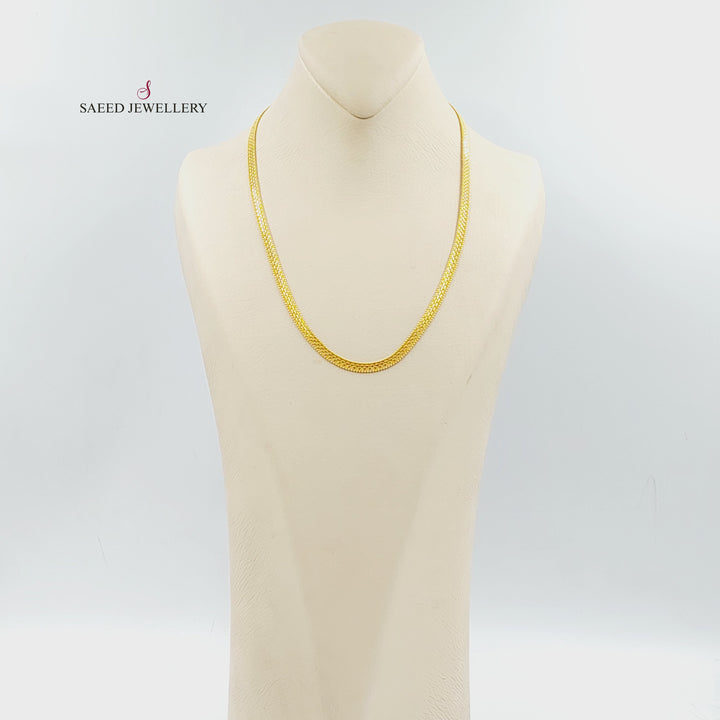 21K سنسال مبسط 5mm-مجوهرات الشيخ سعيد-Saeed Jewelry 