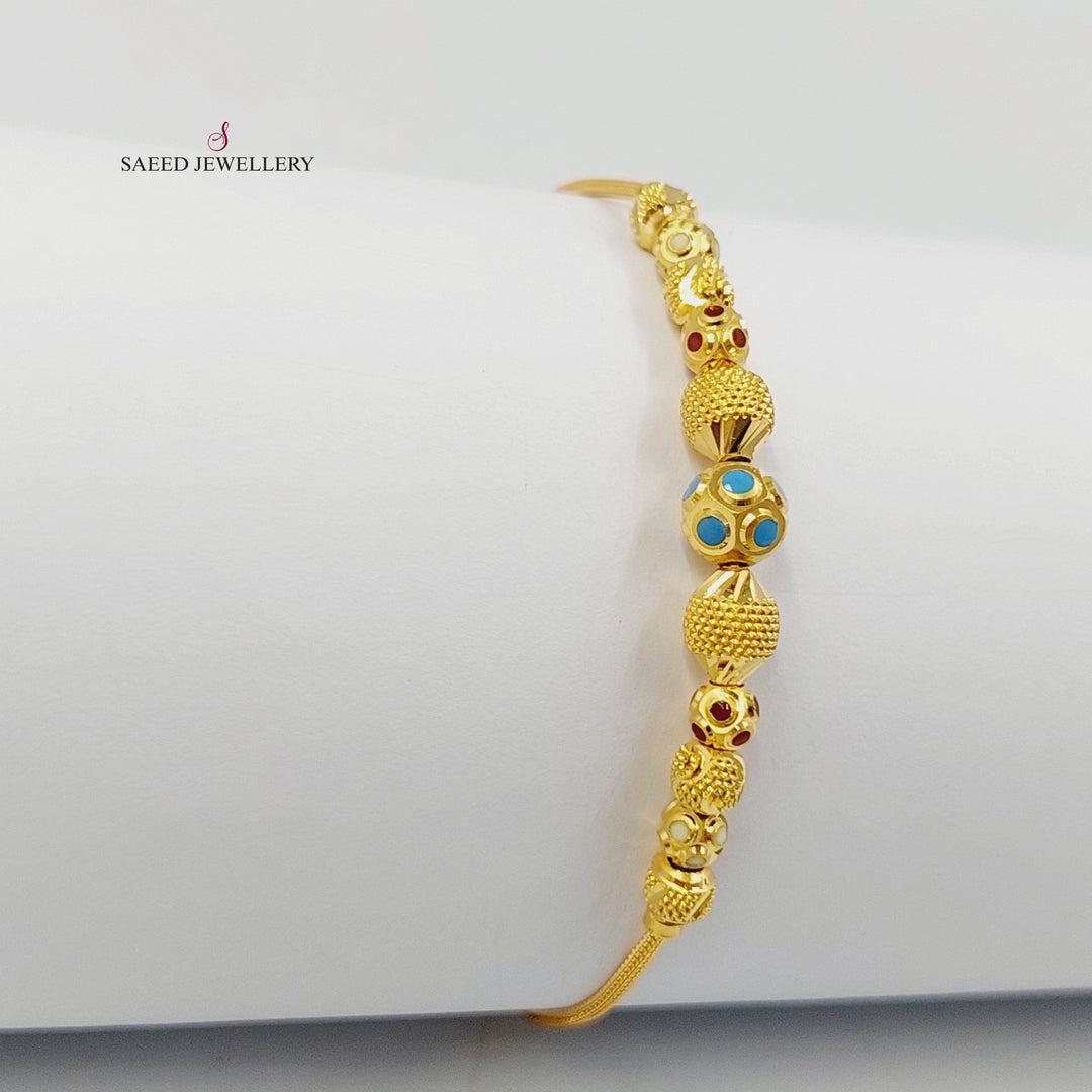 21K اسوارة طابات اكسترا-مجوهرات الشيخ سعيد-Saeed Jewelry 