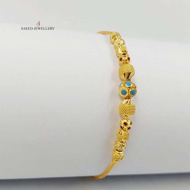 21K اسوارة طابات اكسترا-مجوهرات الشيخ سعيد-Saeed Jewelry 