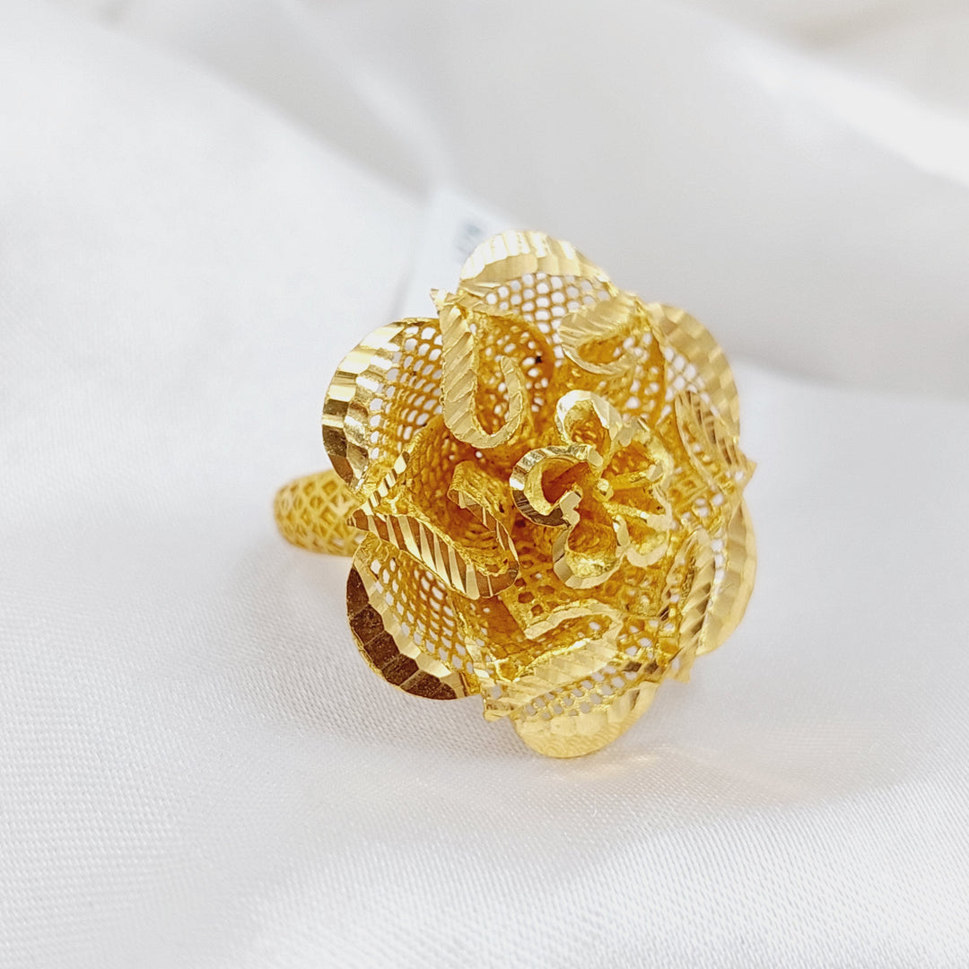 21K Gold Rose Ring by Saeed Jewelry - Image 12